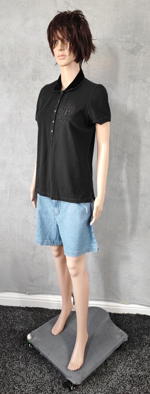 Vintage Polo Jeans Ralph Lauren T-Shirt Black Retro 90s Men's Size Small S