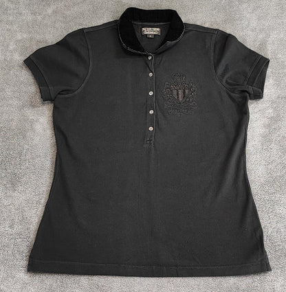 Vintage Polo Jeans Ralph Lauren T-Shirt Black Retro 90s Men's Size Small S