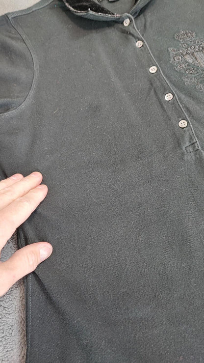 Vintage Polo Jeans Ralph Lauren T-Shirt Black Retro 90s Men's Size Small S