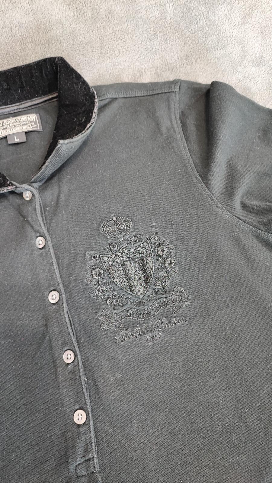 Vintage Polo Jeans Ralph Lauren T-Shirt Black Retro 90s Men's Size Small S