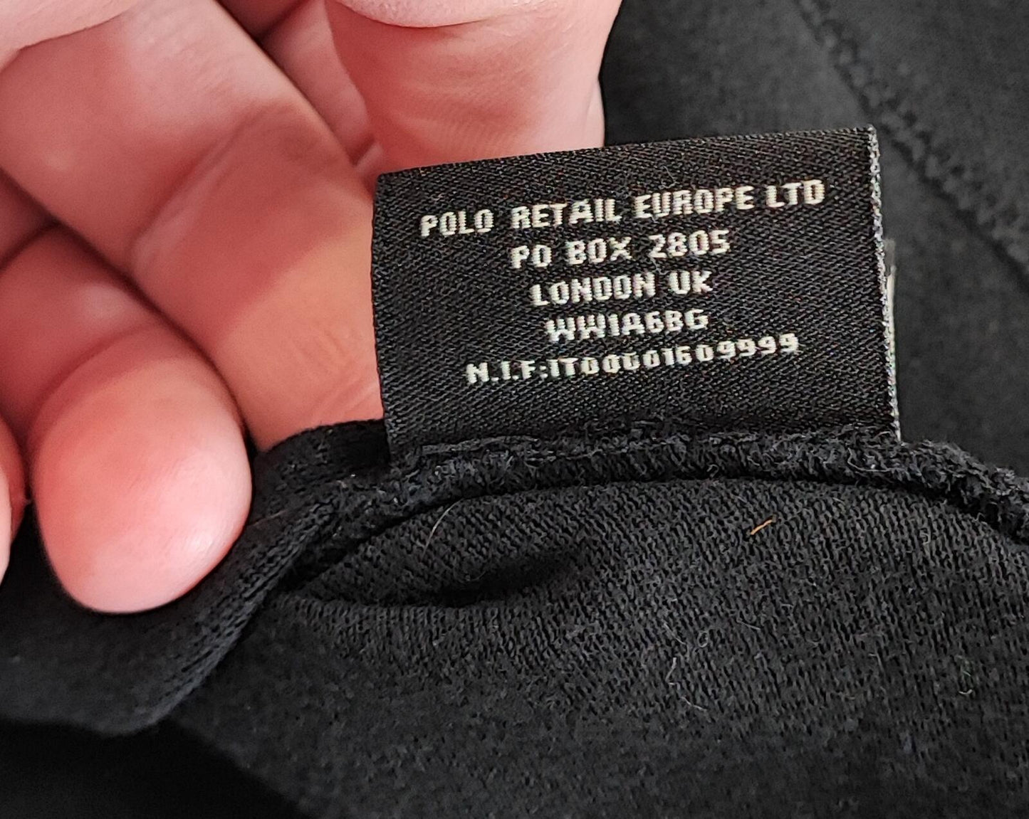 Vintage Polo Jeans Ralph Lauren T-Shirt Black Retro 90s Men's Size Small S