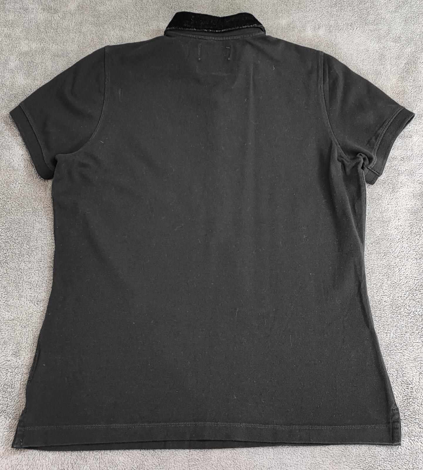 Vintage Polo Jeans Ralph Lauren T-Shirt Black Retro 90s Men's Size Small S
