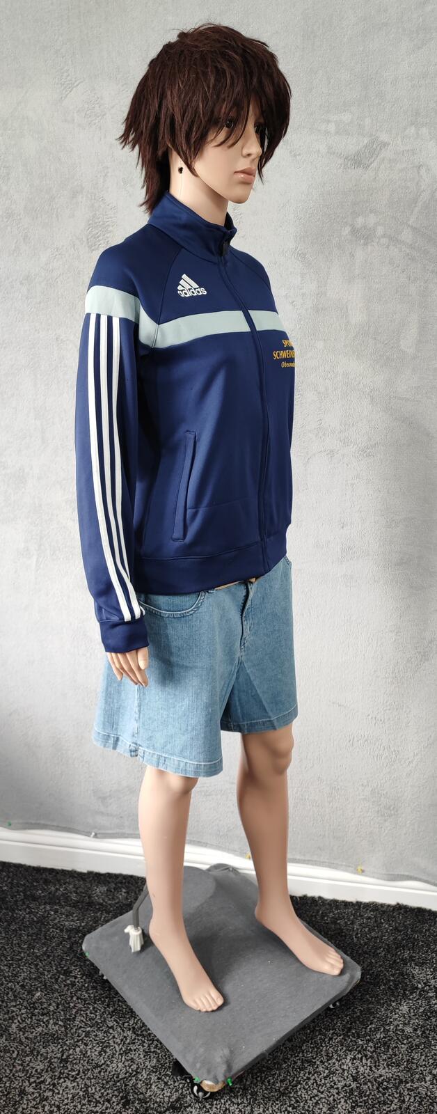 Vintage adidas Germany Schweinsteiger Zip Track Jacket Blue Women Size Small