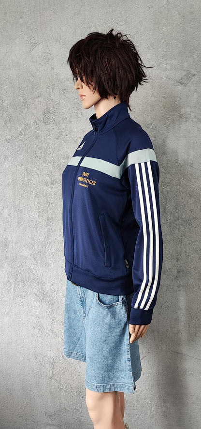 Vintage adidas Germany Schweinsteiger Zip Track Jacket Blue Women Size Small