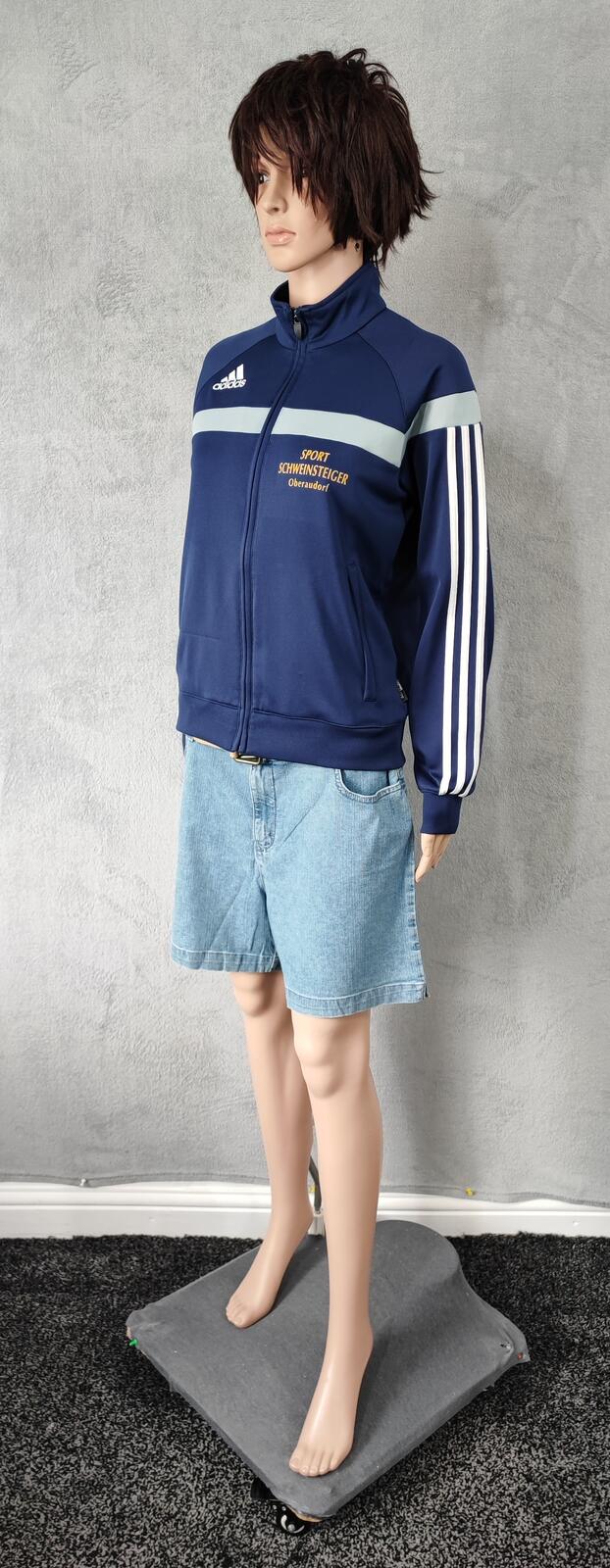 Vintage adidas Germany Schweinsteiger Zip Track Jacket Blue Women Size Small
