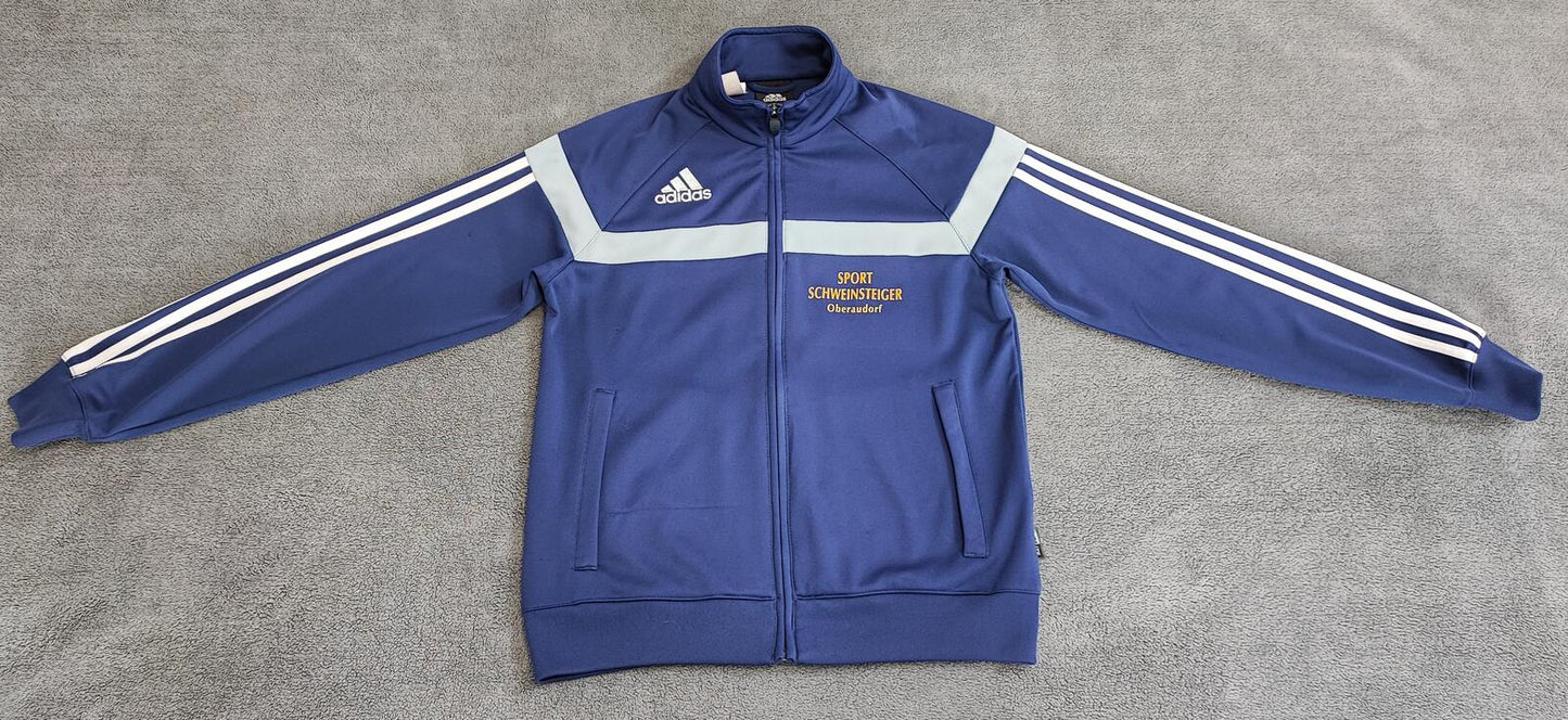 Vintage adidas Germany Schweinsteiger Zip Track Jacket Blue Women Size Small