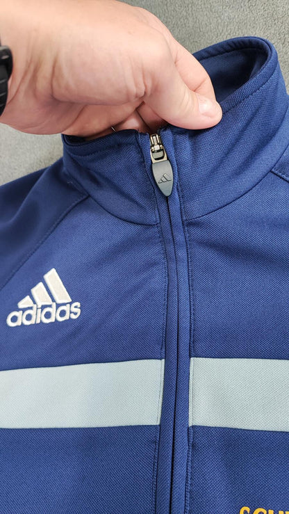 Vintage adidas Germany Schweinsteiger Zip Track Jacket Blue Women Size Small