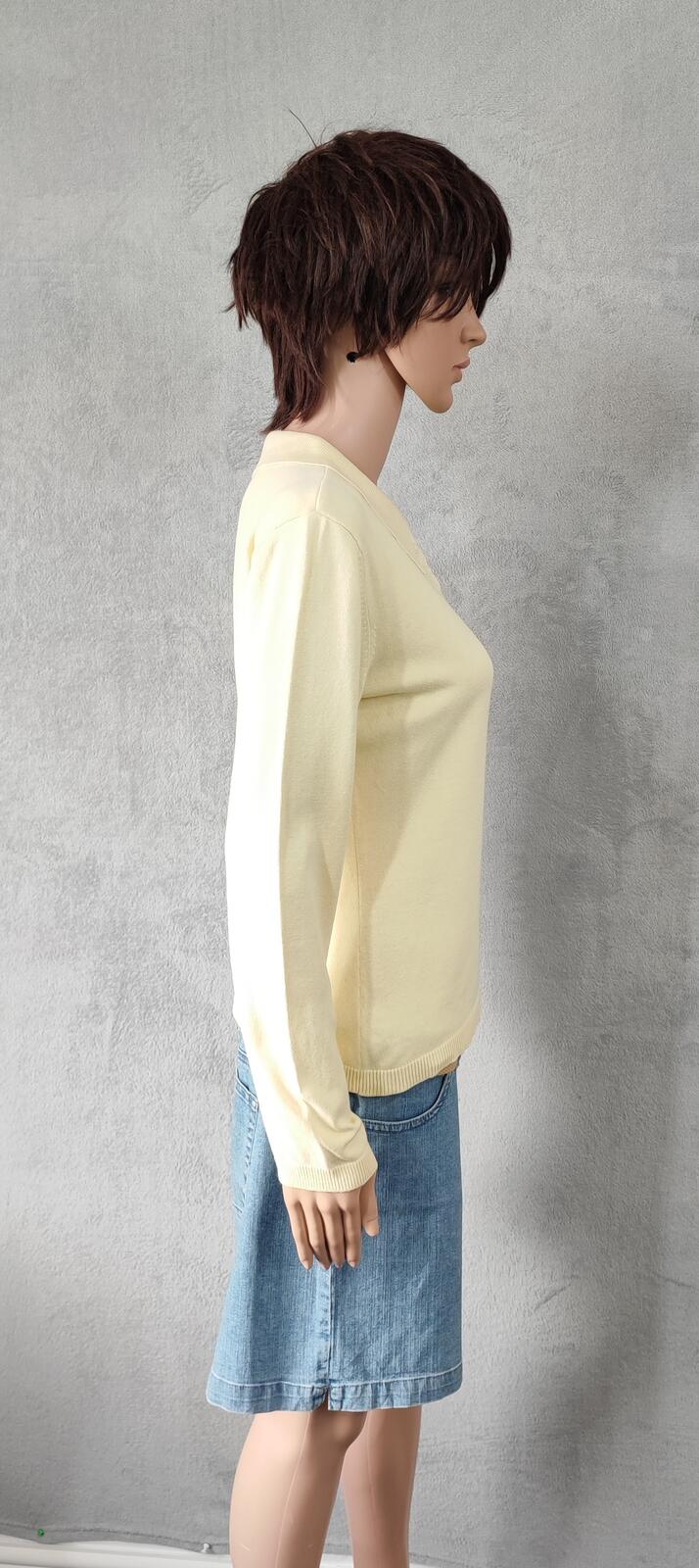 Vintage Tommy Hilfiger Embroidered Logo Rugby Shirt Yellow Retro 90s Size Small
