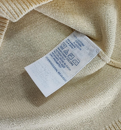 Vintage Tommy Hilfiger Embroidered Logo Rugby Shirt Yellow Retro 90s Size Small