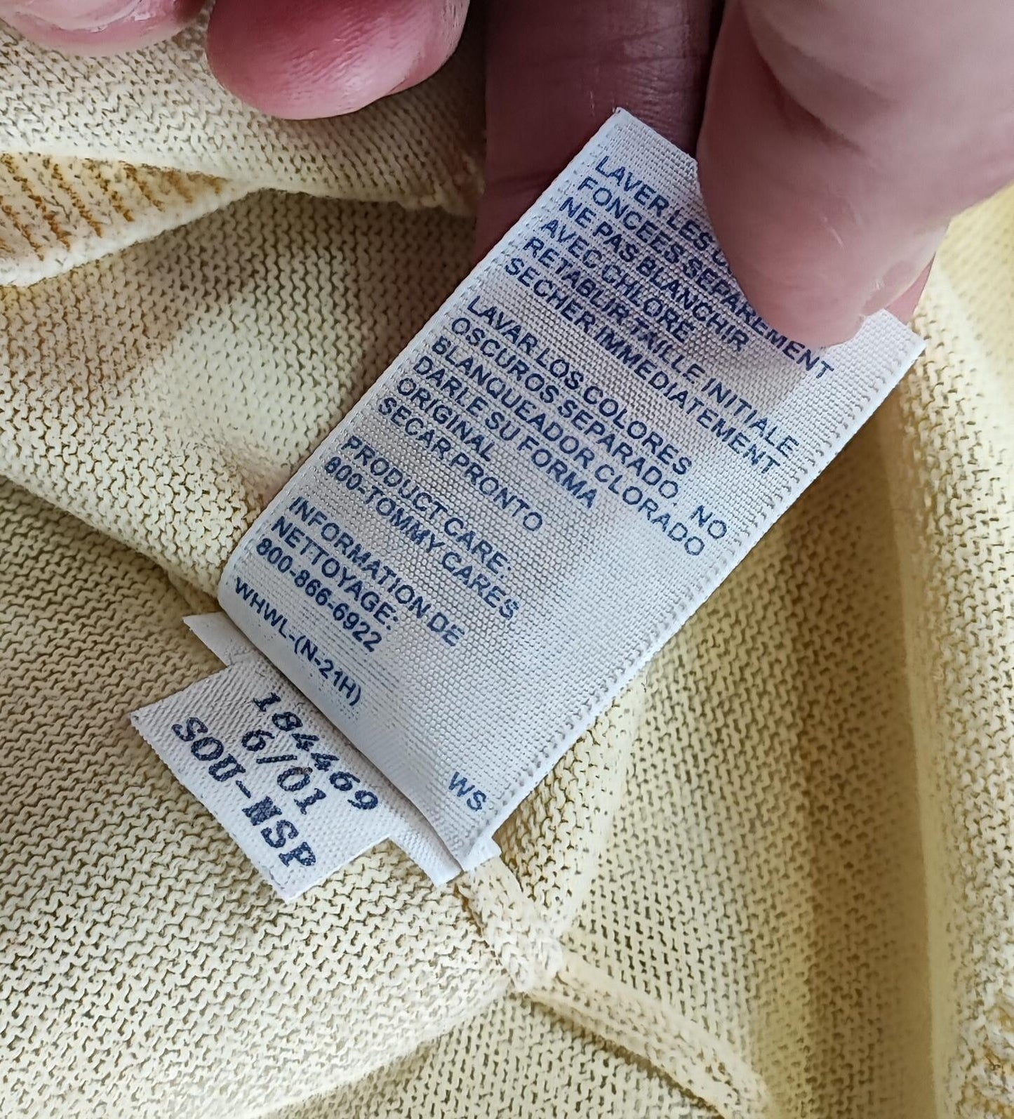 Vintage Tommy Hilfiger Embroidered Logo Rugby Shirt Yellow Retro 90s Size Small