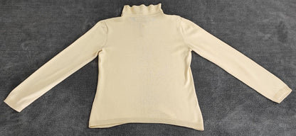 Vintage Tommy Hilfiger Embroidered Logo Rugby Shirt Yellow Retro 90s Size Small