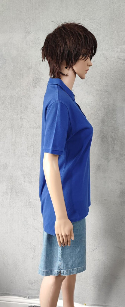 Vintage Ralph Lauren Embroidered Polo Shirt Faded Blue Retro 90s Size Small S