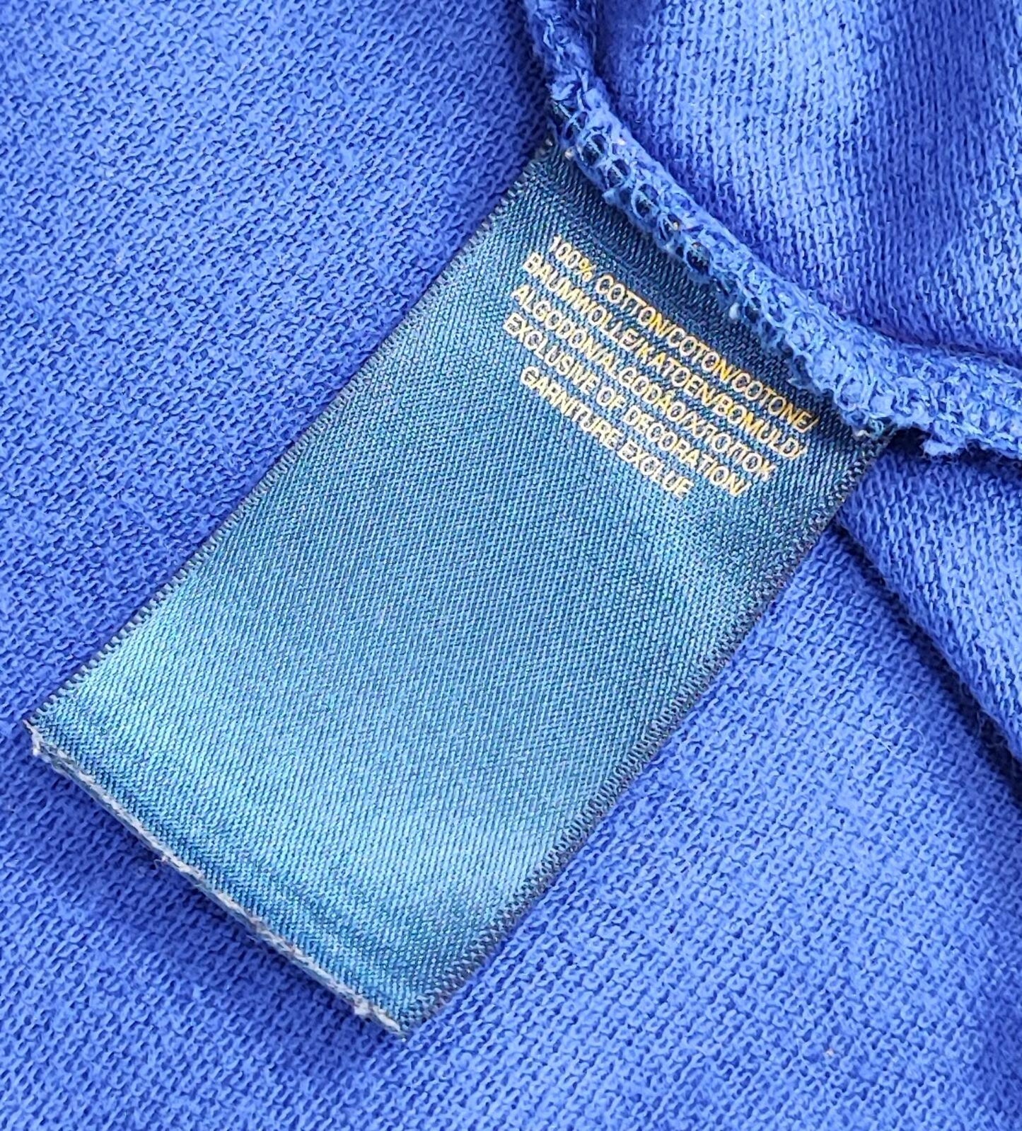Vintage Ralph Lauren Embroidered Polo Shirt Faded Blue Retro 90s Size Small S