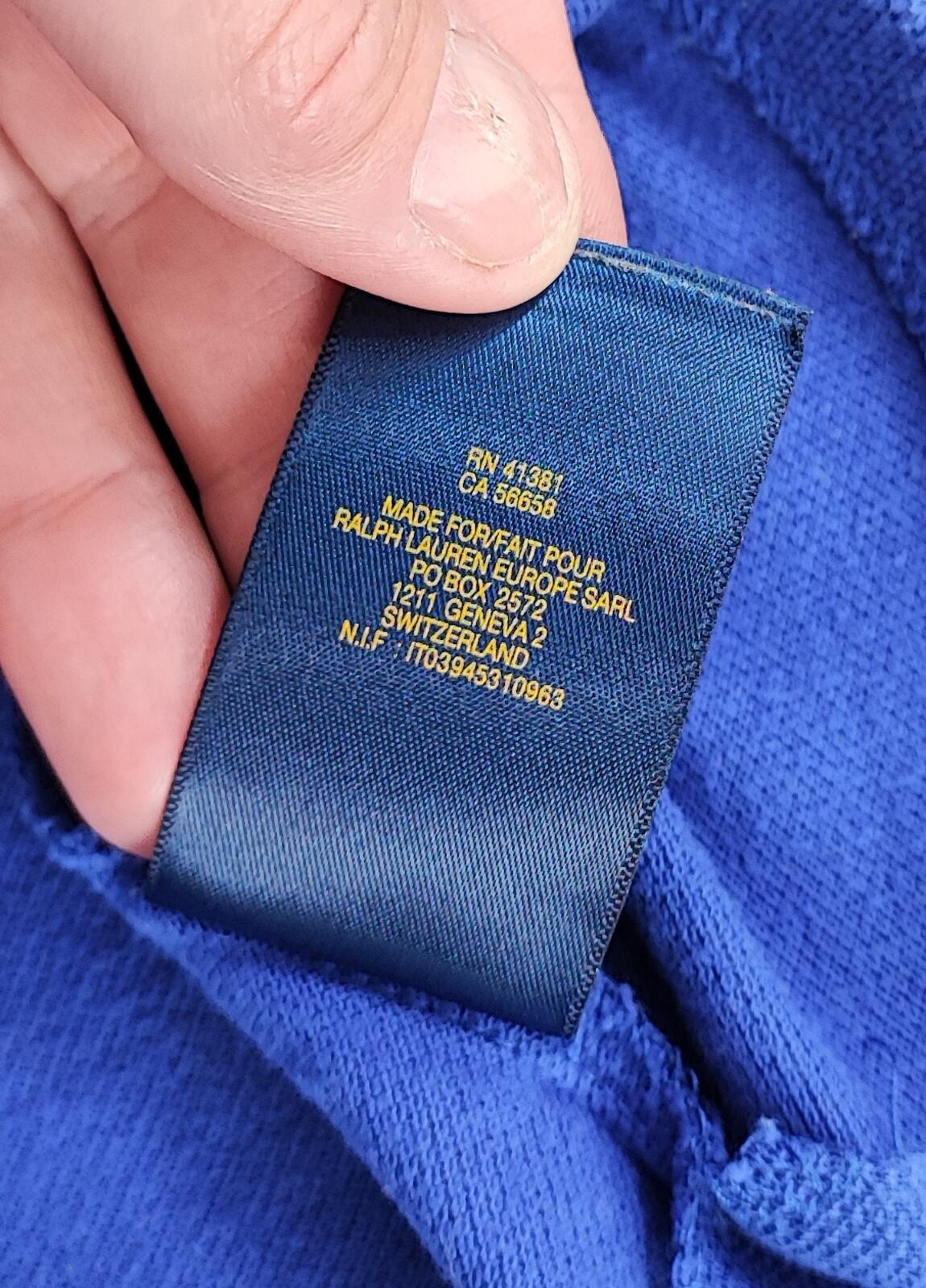 Vintage Ralph Lauren Embroidered Polo Shirt Faded Blue Retro 90s Size Small S