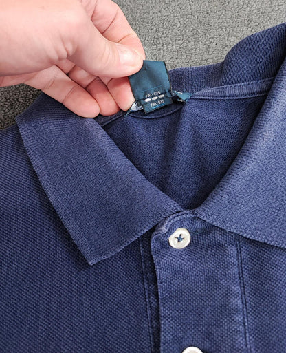 Vintage Ralph Lauren Embroidered Polo Shirt Navy Blue Retro 90s Size Small S
