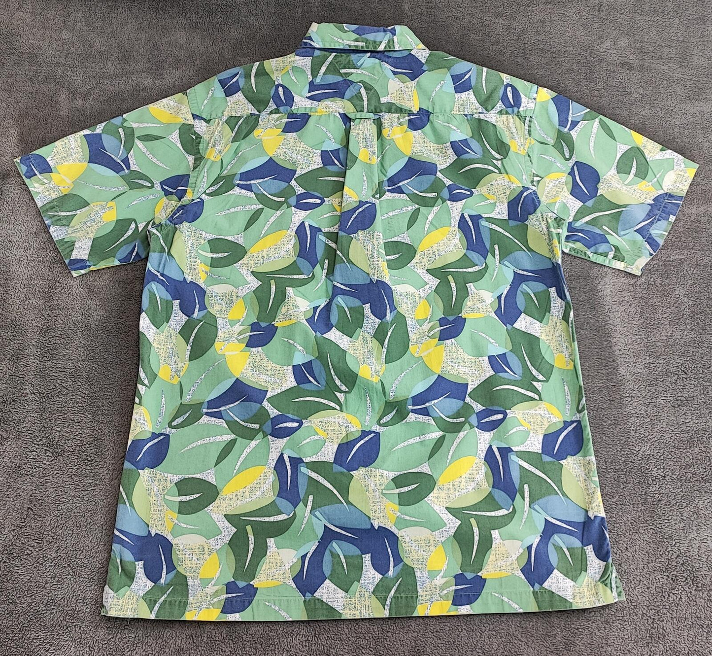 Vintage Tommy Hilfiger Tropical Short Sleeve Shirt Green Multicolour Medium