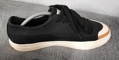 Vintage Levi's Black White Red Tab Low Top Canvas Trainers Shoes Men Size UK 7.5