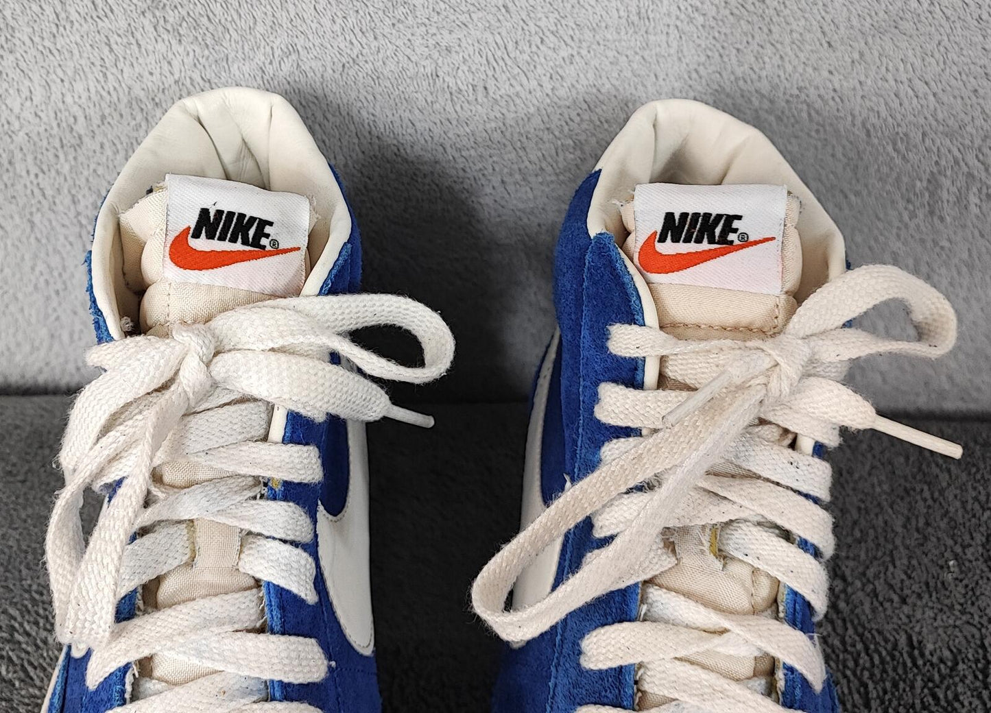 Vintage Nike Blazer High Suede Blue White Trainers Shoes Men Size UK 8 EU 42.5