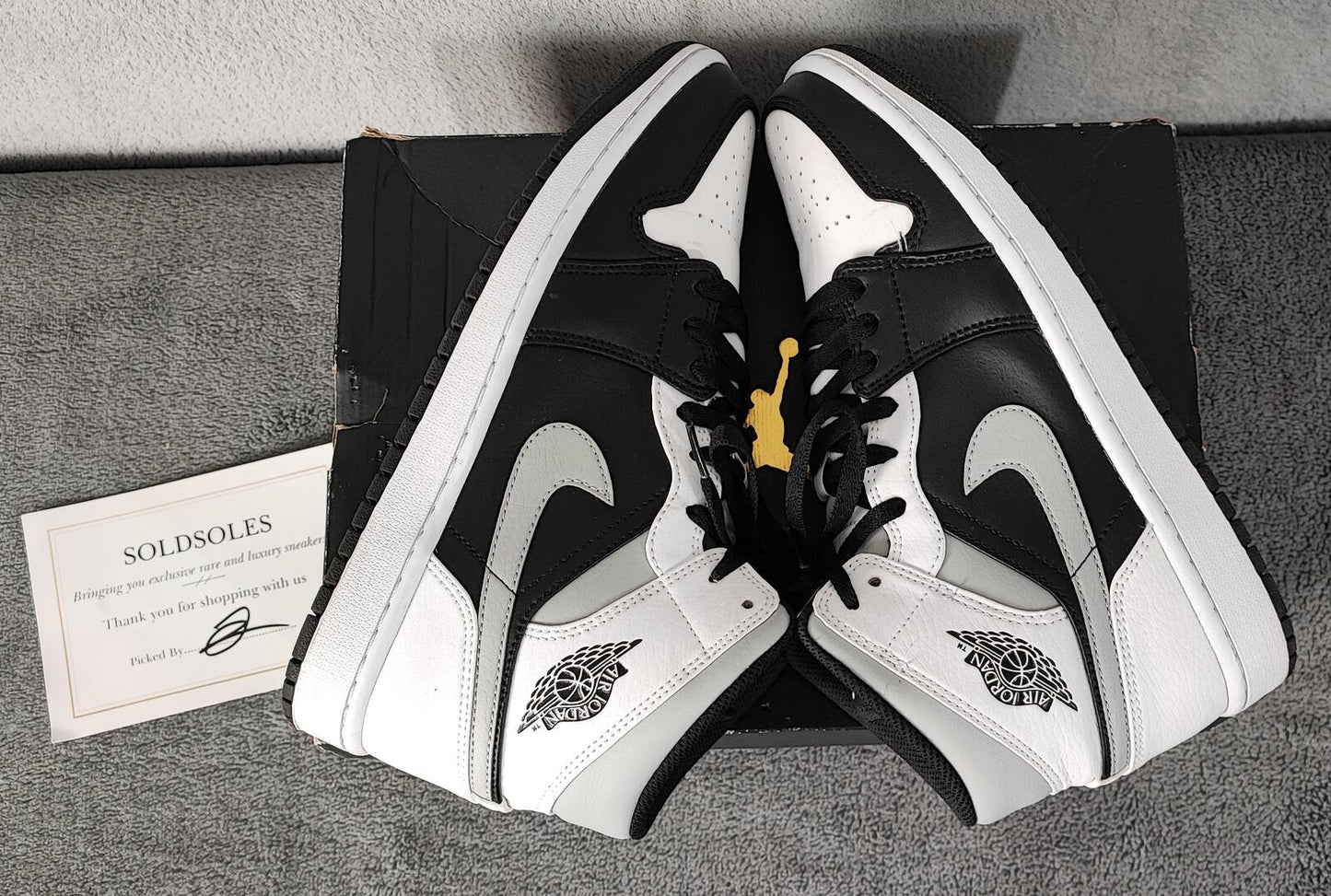 Vintage Nike Air Jordan 1 Mid Mixed Tone Basketball Trainers Shoes Men UK 7.5