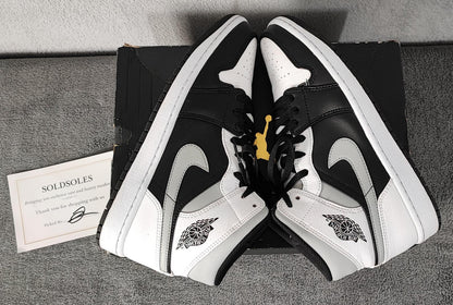 Vintage Nike Air Jordan 1 Mid Mixed Tone Basketball Trainers Shoes Men UK 7.5