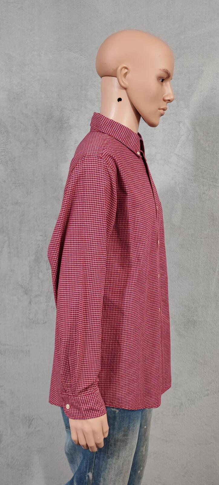 Vintage Chaps Checked Long Sleeve Flaid Flannel Lumberjack Shirt Red Men Size XL