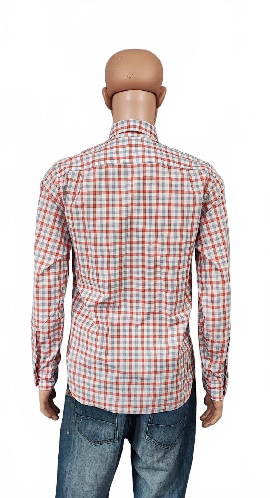 Vintage J.Crew Checked Lightweight Cotton Long Sleeve Casual Shirt Red Men Small