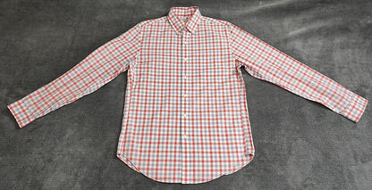 Vintage J.Crew Checked Lightweight Cotton Long Sleeve Casual Shirt Red Men Small