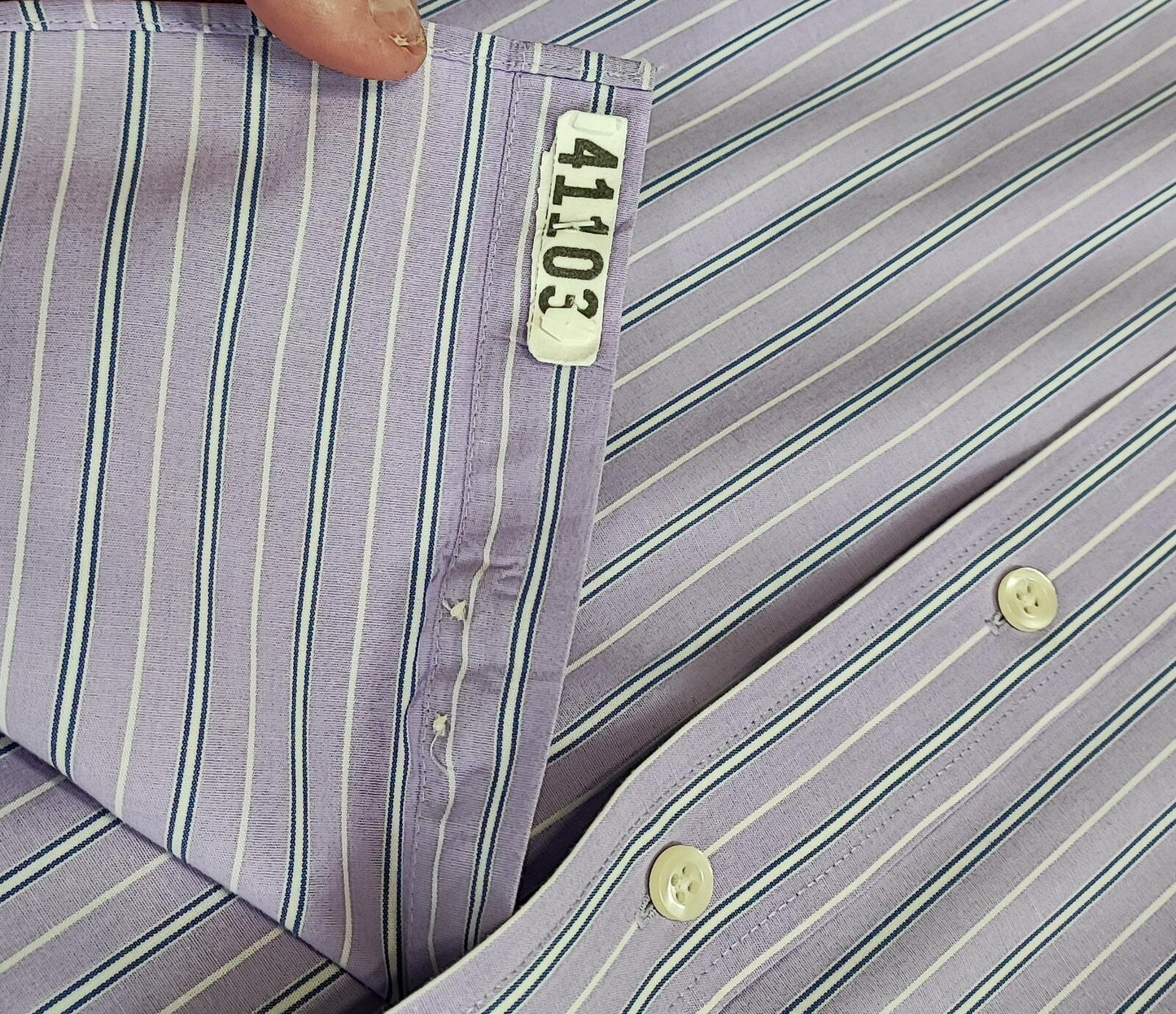 Vintage Chaps Striped Long Sleeve Shirt White Purple Men's Size Large L