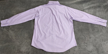 Vintage Chaps Striped Long Sleeve Shirt White Purple Men's Size Large L