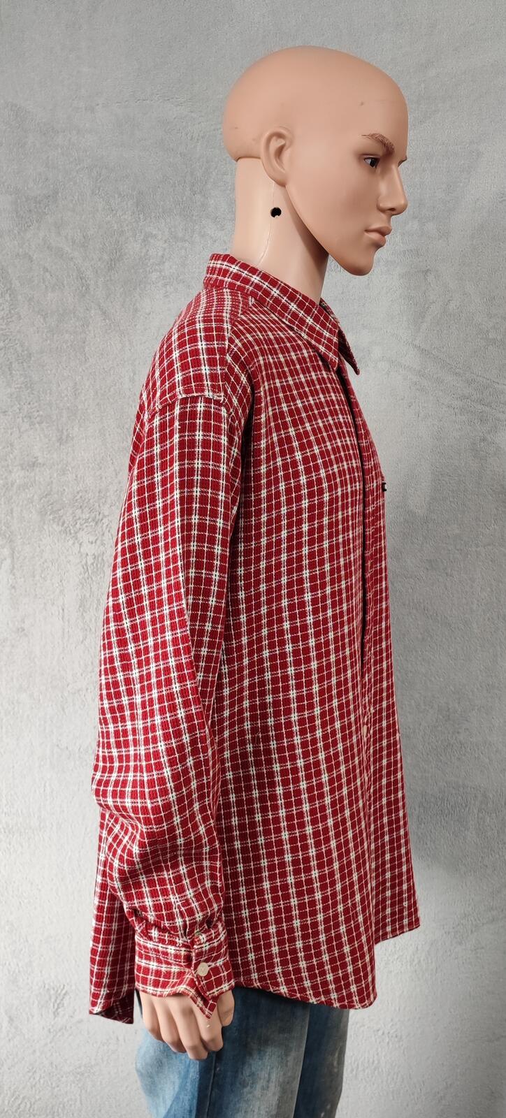 Vintage Tommy Hilfiger Plain Long Sleeve Western Cowboy Shirt Red Men Size XXL