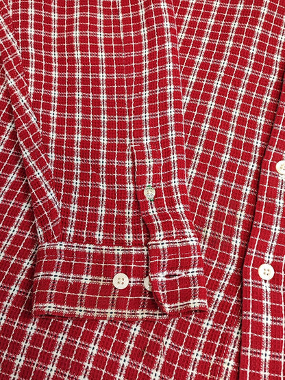 Vintage Tommy Hilfiger Plain Long Sleeve Western Cowboy Shirt Red Men Size XXL
