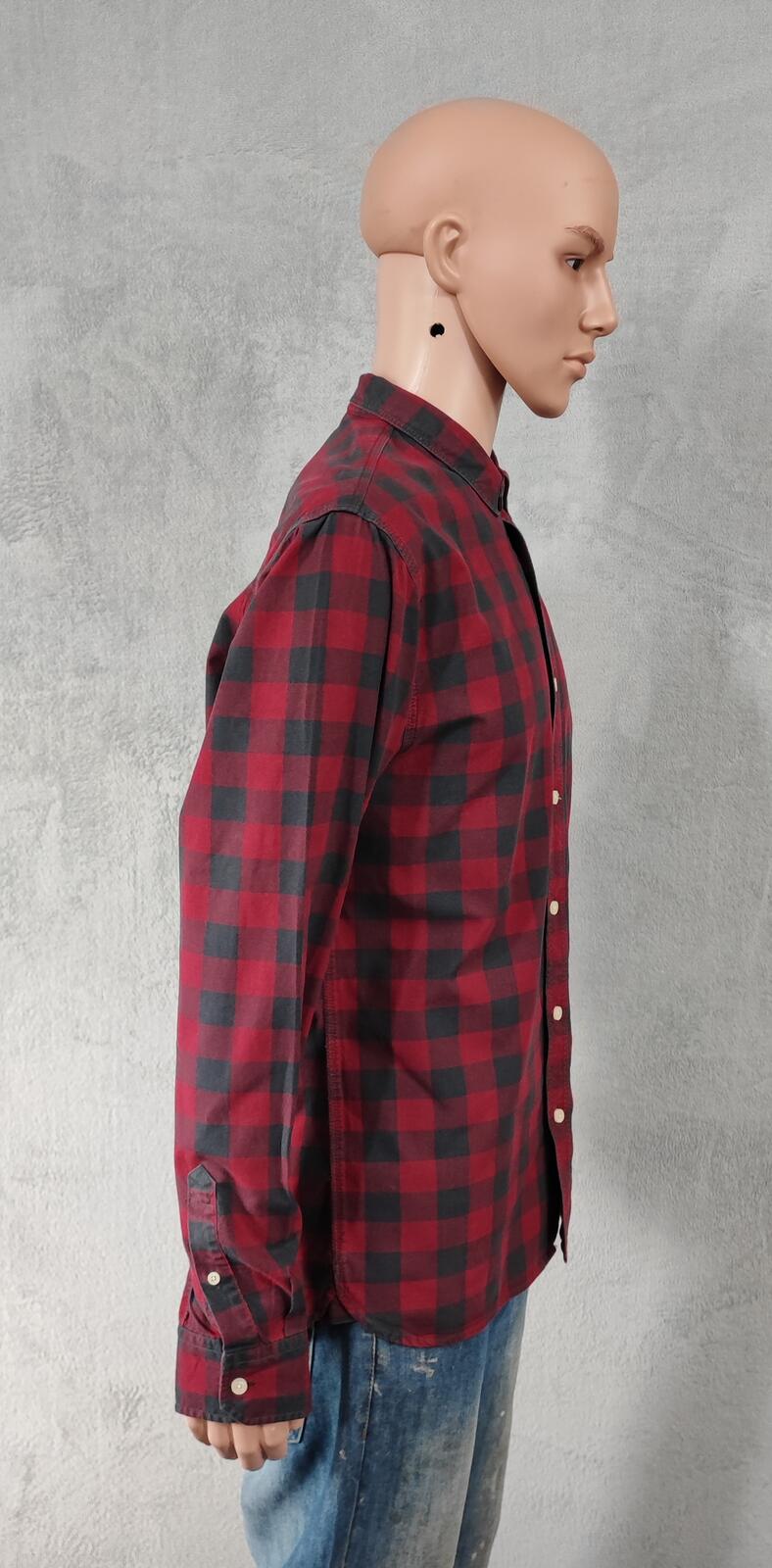 Vintage Diesel Checked Shirt Large Red Black Cotton Long Sleeve 90s Y2K Grunge