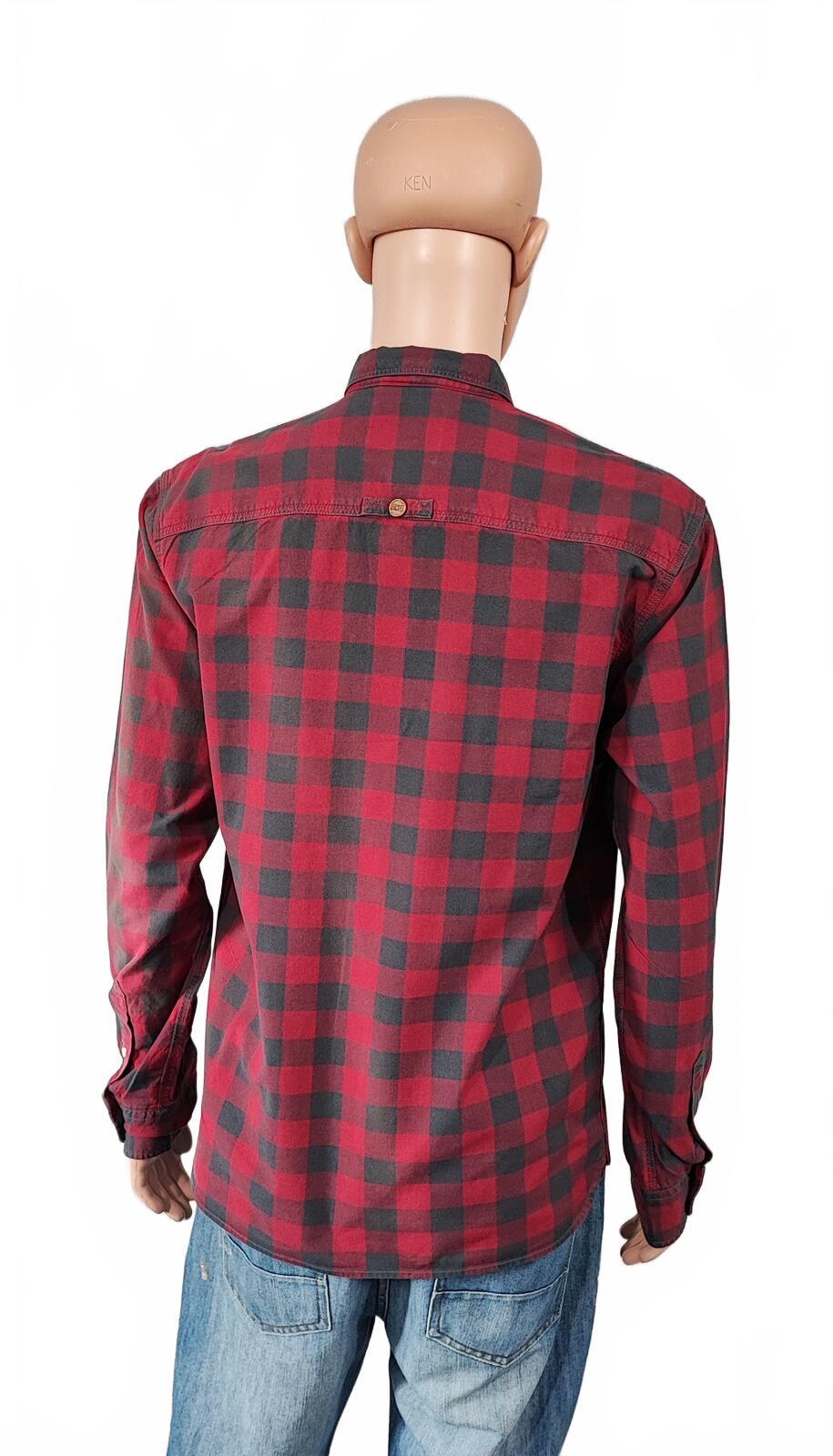 Vintage Diesel Checked Shirt Large Red Black Cotton Long Sleeve 90s Y2K Grunge