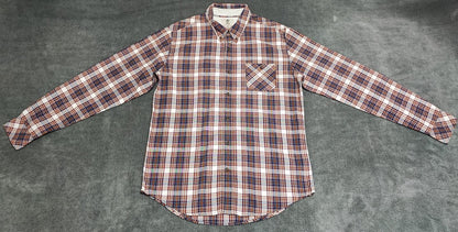 Vintage Timberland Earthkeepers Checked Long Sleeve Shirt Brown Men's Size Large