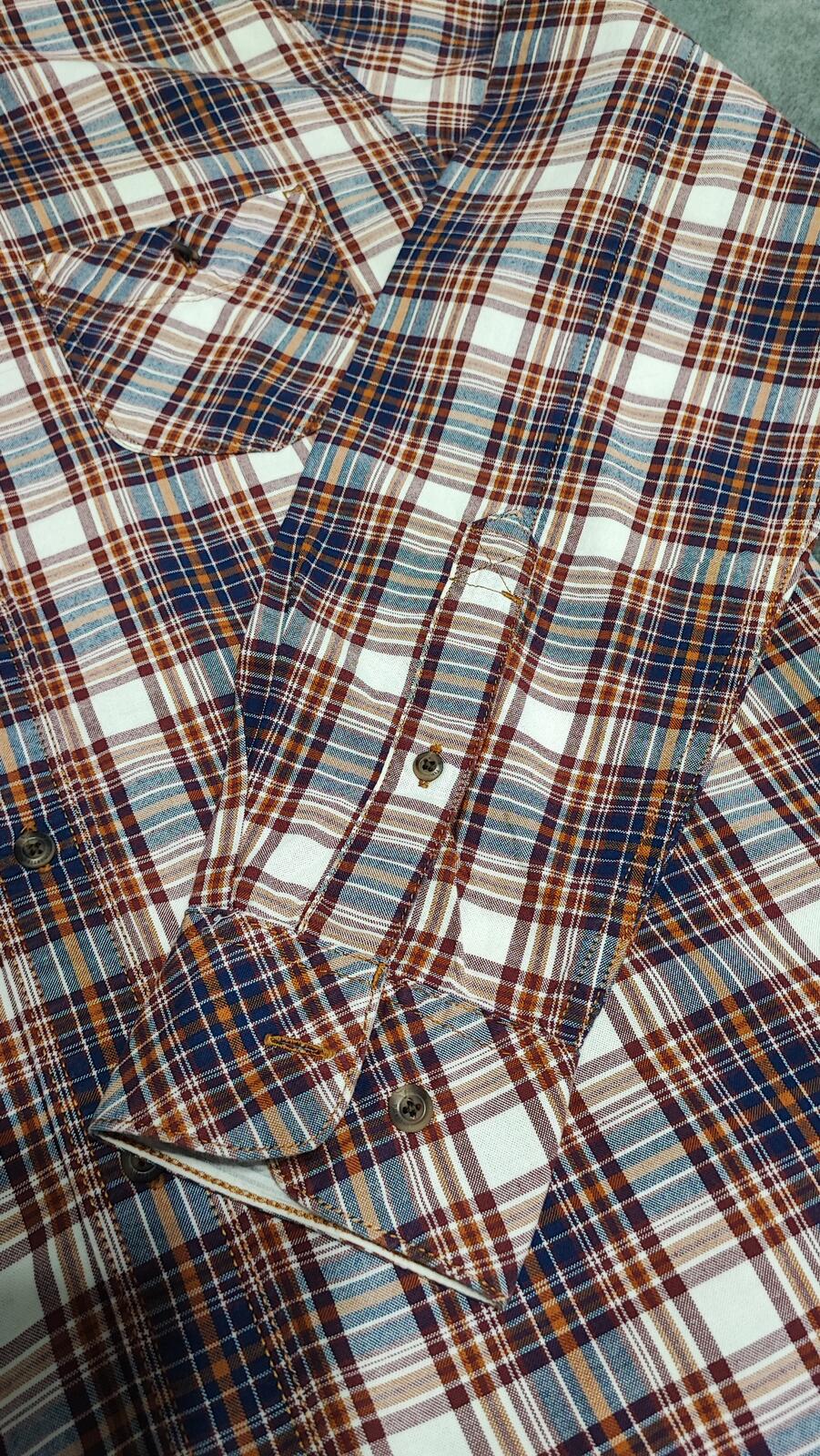 Vintage Timberland Earthkeepers Checked Long Sleeve Shirt Brown Men's Size Large