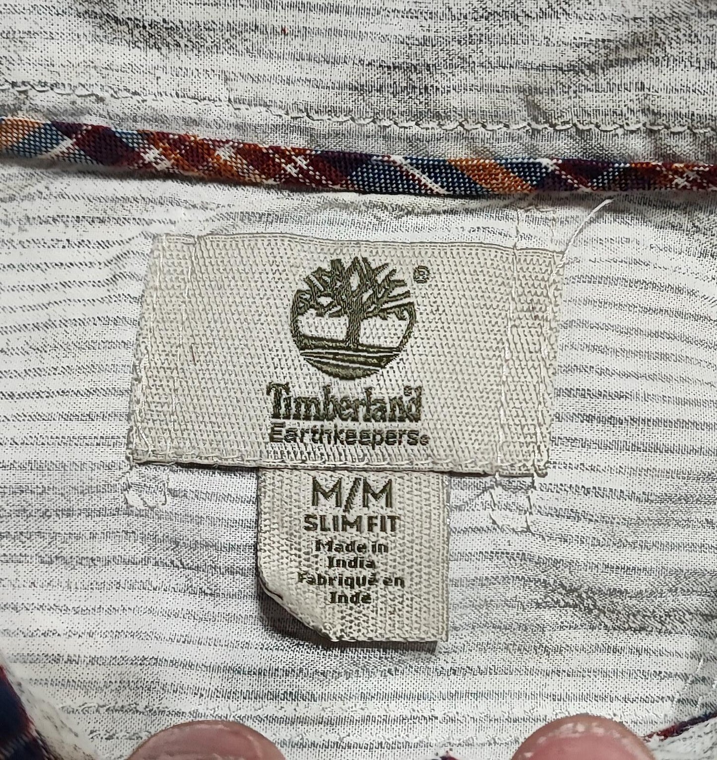 Vintage Timberland Earthkeepers Checked Long Sleeve Shirt Brown Men's Size Large