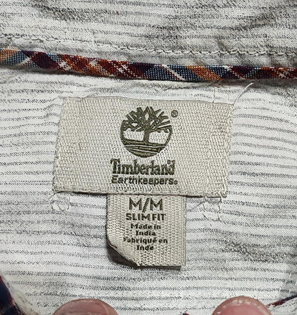Vintage Timberland Earthkeepers Checked Long Sleeve Shirt Brown Men's Size Large