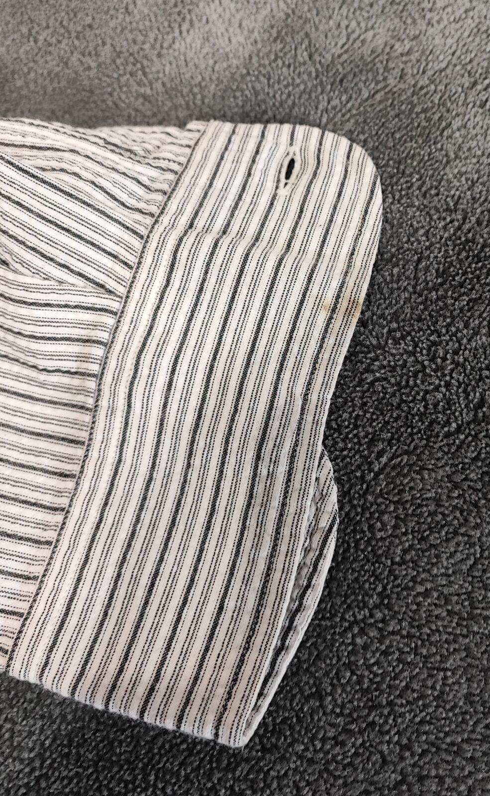 Vintage Nautica Striped Long Sleeve Shirt Black White Men's Size XL Oversized