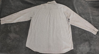 Vintage Nautica Striped Long Sleeve Shirt Black White Men's Size XL Oversized