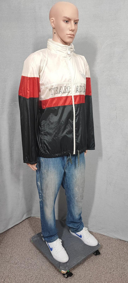 Vintage adidas Team Colour Block Long Sleeve Windbreaker Jacket Men Size XL