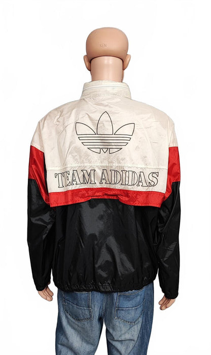Vintage adidas Team Colour Block Long Sleeve Windbreaker Jacket Men Size XL