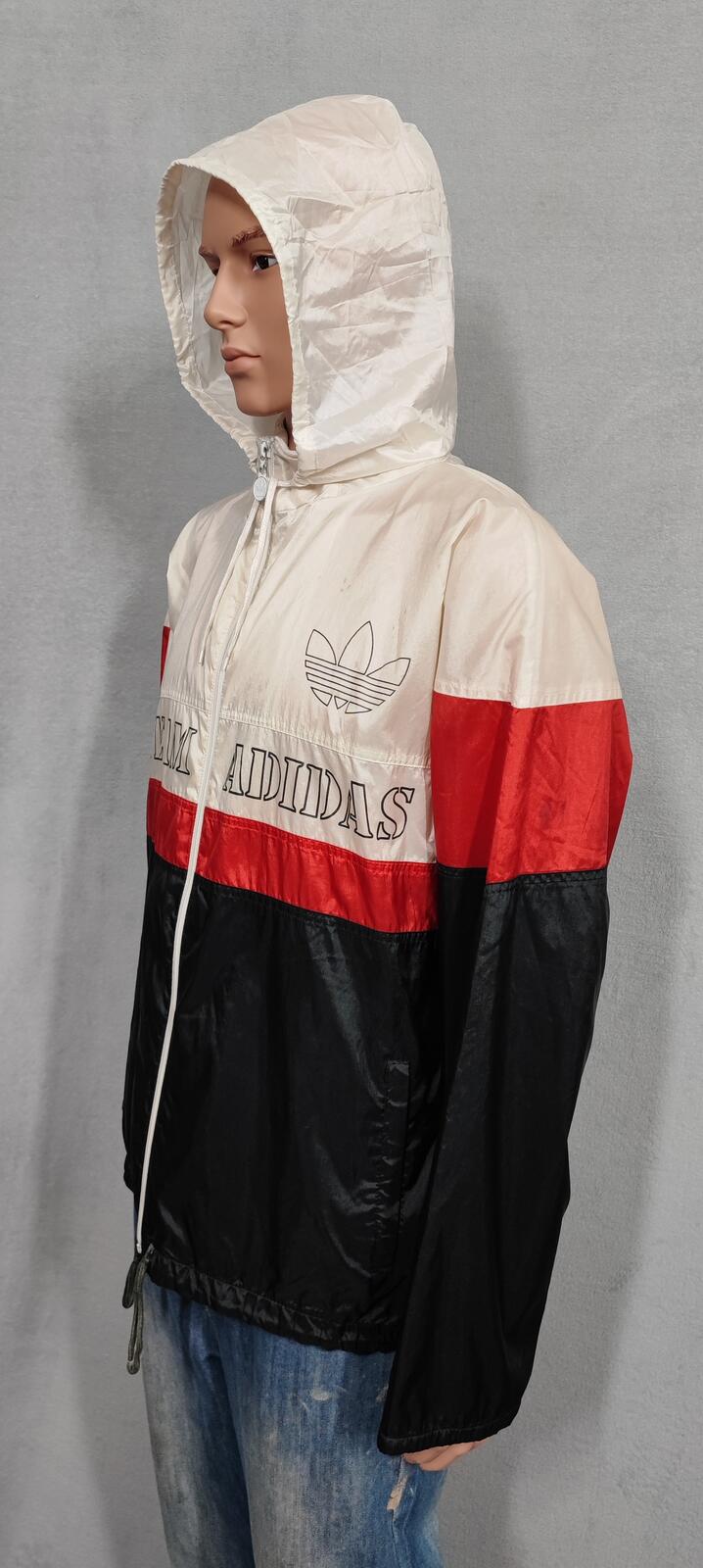Vintage adidas Team Colour Block Long Sleeve Windbreaker Jacket Men Size XL