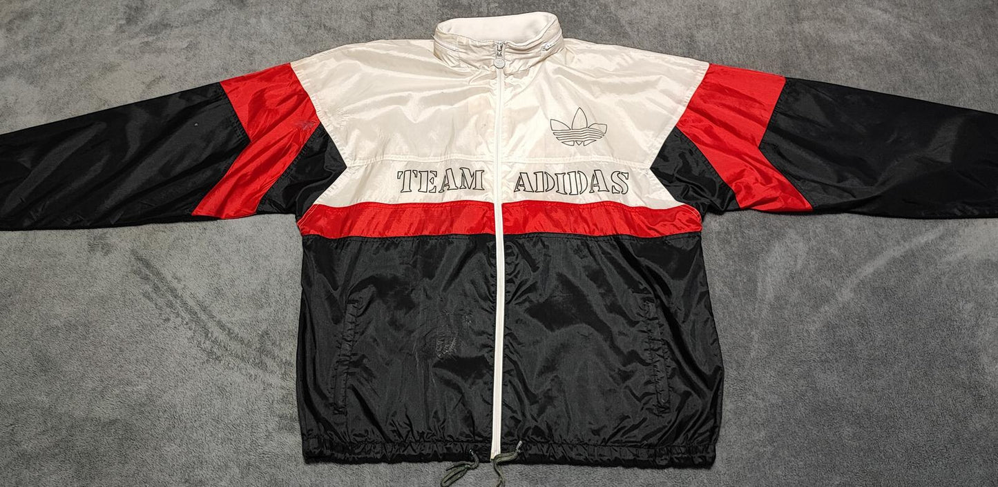 Vintage adidas Team Colour Block Long Sleeve Windbreaker Jacket Men Size XL