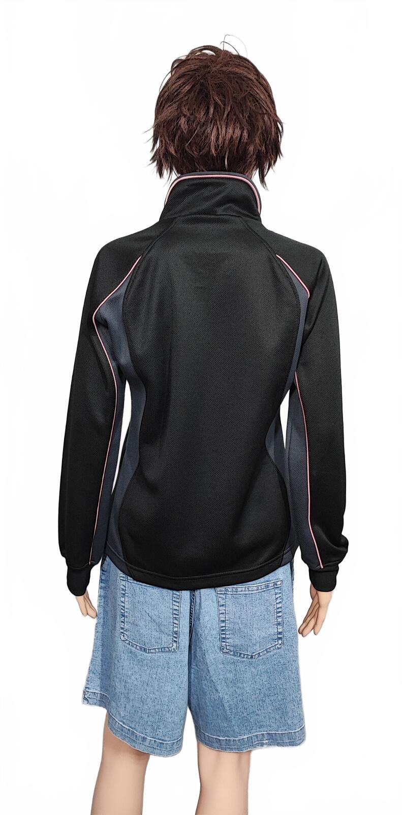Vintage New Balance Plain Black Long Sleeve Zip Track Jacket Women Medium