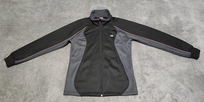 Vintage New Balance Plain Black Long Sleeve Zip Track Jacket Women Medium