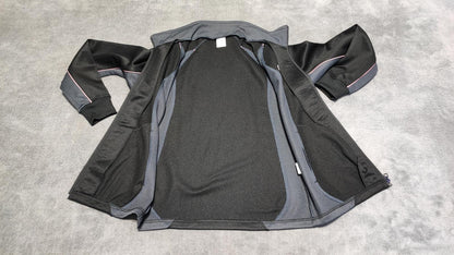 Vintage New Balance Plain Black Long Sleeve Zip Track Jacket Women Medium