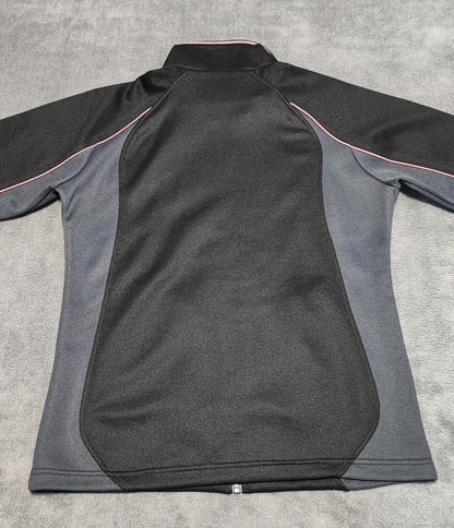 Vintage New Balance Plain Black Long Sleeve Zip Track Jacket Women Medium