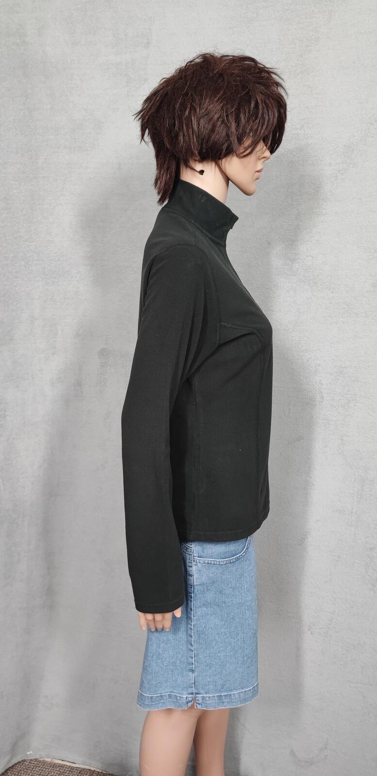Vintage The North Face Plain Black Half Zip Fleece Pullover Jacket Women Medium