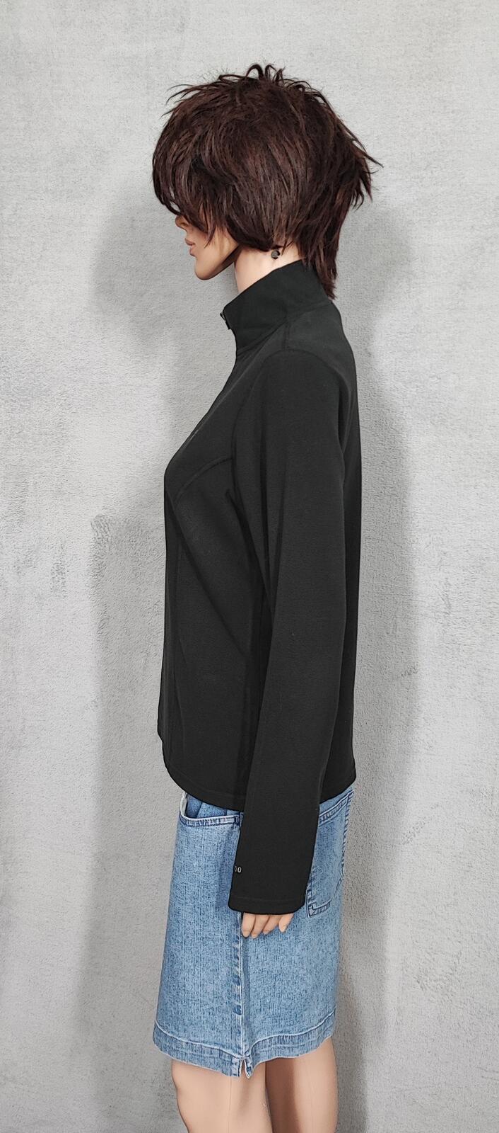 Vintage The North Face Plain Black Half Zip Fleece Pullover Jacket Women Medium