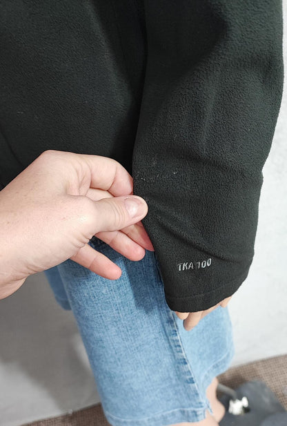 Vintage The North Face Plain Black Half Zip Fleece Pullover Jacket Women Medium